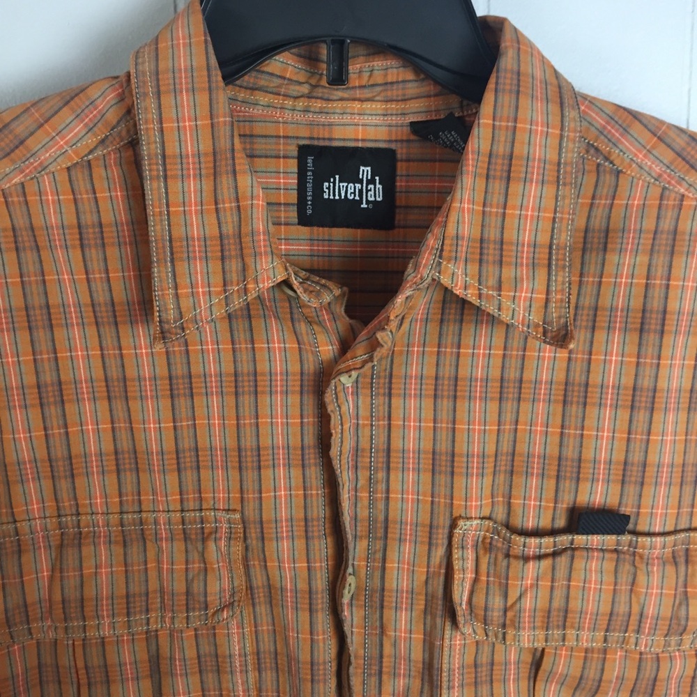Levi’s Silver Tab Plaid Button Down Shirt-L
